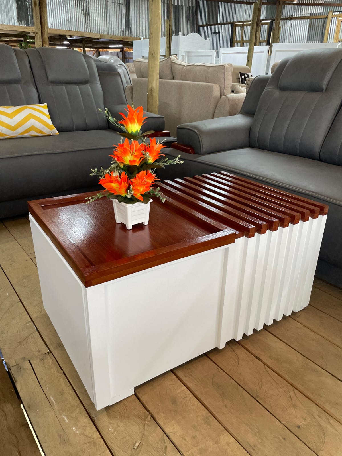 7 seaters faux semi-recline